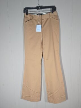 Body By Victoria Christie Fit Flare Pants Size 2 Y2K Low Rise Khaki Tan NWT
